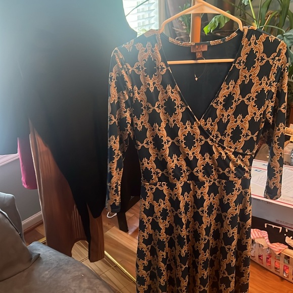 Mix by 41 Hawthorn small abstract print, front wrap dress,NWOT - Picture 4 of 8